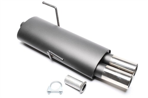Sportauspuff 2x76mm rund