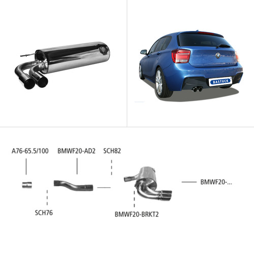 Bastuck sportauspuff bmw 1er - sportauspuff,