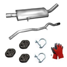 Komplette Auspuff + Anbausatz
